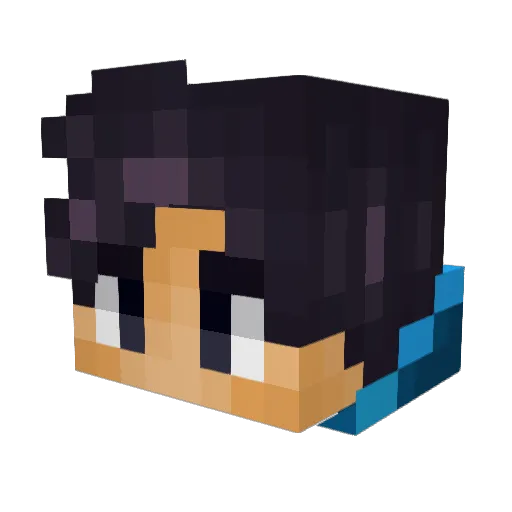 PeterMellarkk Minecraft avatar head, 3D render