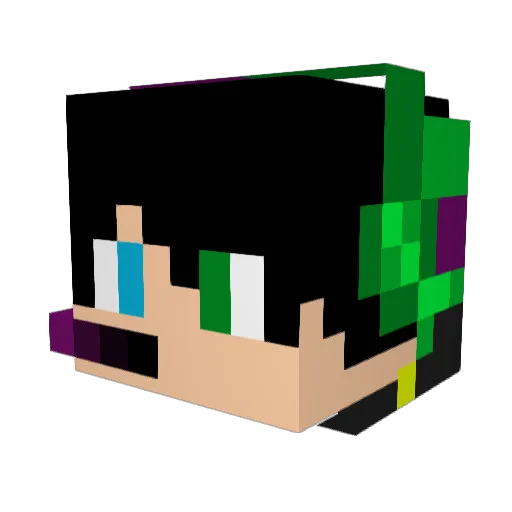 PeterMueller12 Minecraft avatar head, 3D render