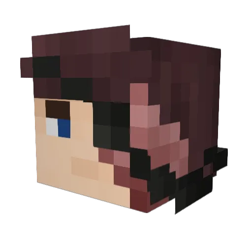 PeterMustang Minecraft avatar head, 3D render