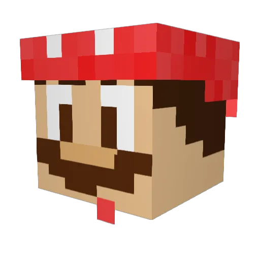 PeterOvrehus Minecraft avatar head, 3D render