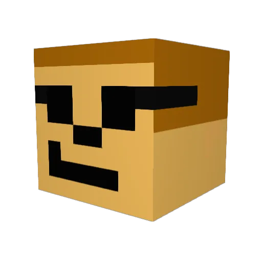 PeterPan12 Minecraft avatar head, 3D render