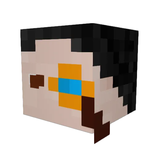 PeterPan90 Minecraft avatar head, 3D render