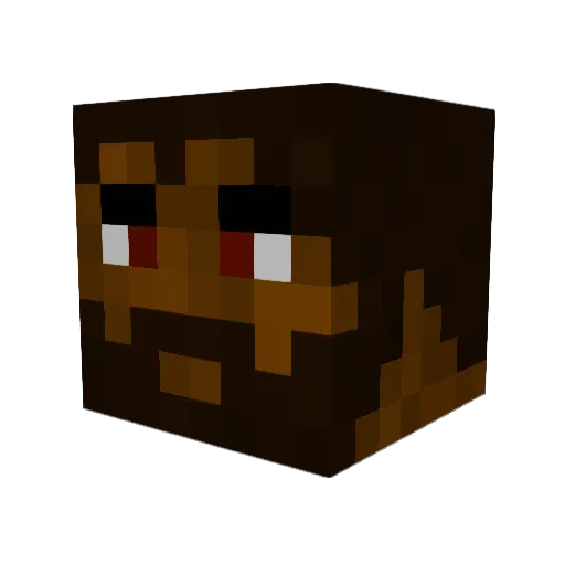PeterSheep Minecraft avatar head, 3D render