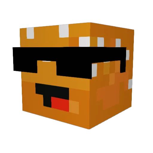 PeterSilie_ Minecraft avatar head, 3D render