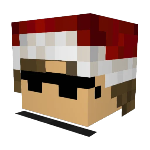PeterSimonsen Minecraft avatar head, 3D render