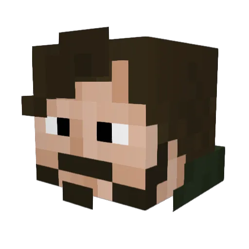 PeterThePressing Minecraft avatar head, 3D render