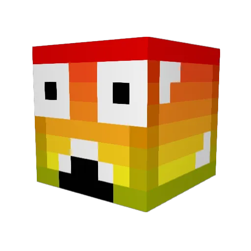 Peter_Chou Minecraft avatar head, 3D render