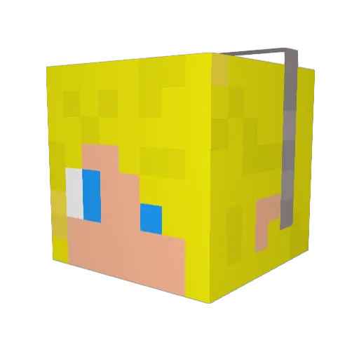 Peter_Marcussen Minecraft avatar head, 3D render