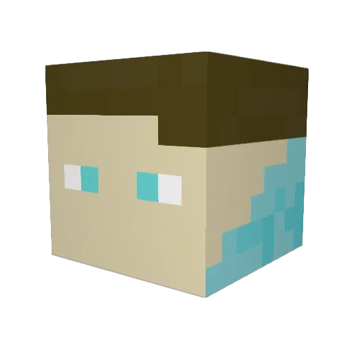 Petereins Minecraft avatar head, 3D render