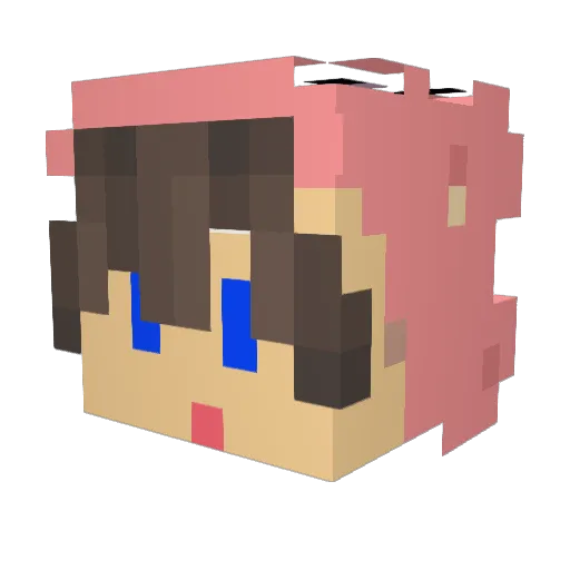 Peterek23 Minecraft avatar head, 3D render
