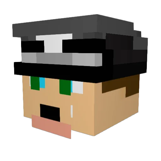 Peterer007 Minecraft avatar head, 3D render