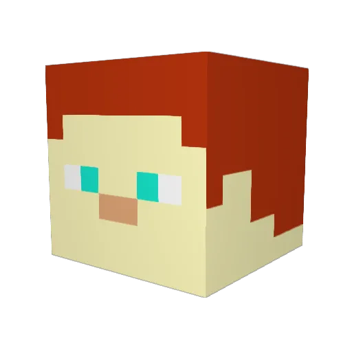 Petermv1 Minecraft avatar head, 3D render