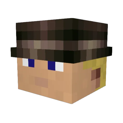 Petertheb Minecraft avatar head, 3D render