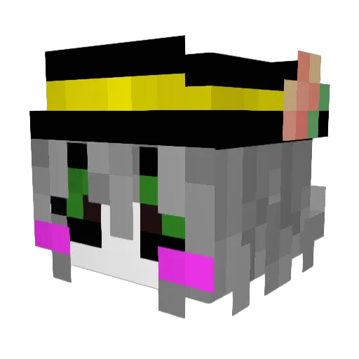 Petey Minecraft avatar head, 3D render