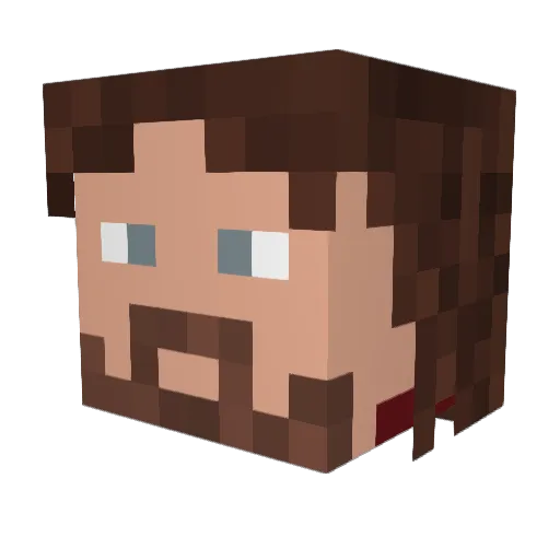 PeteyDownUnder Minecraft avatar head, 3D render