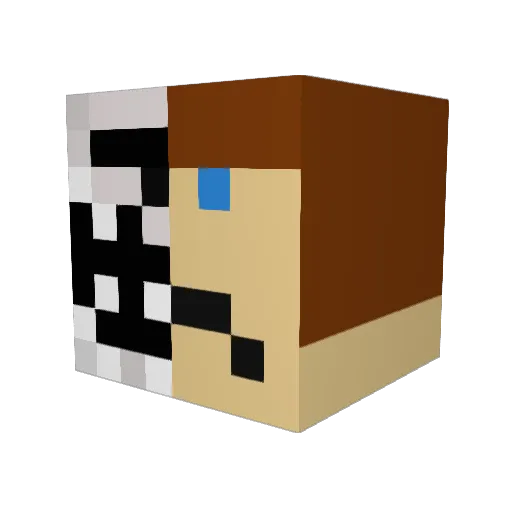 Peteyxy Minecraft avatar head, 3D render