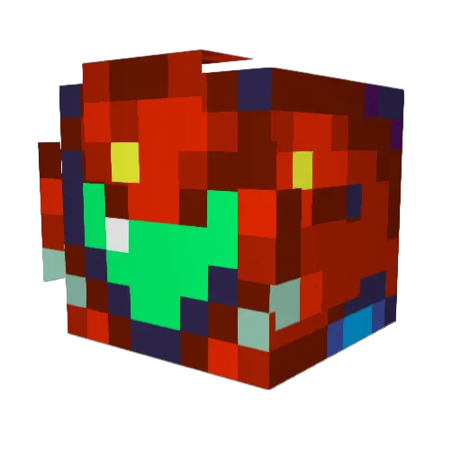 Petigorritxo Minecraft avatar head, 3D render