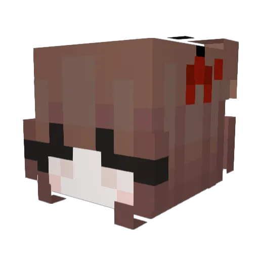 Petisa Minecraft avatar head, 3D render