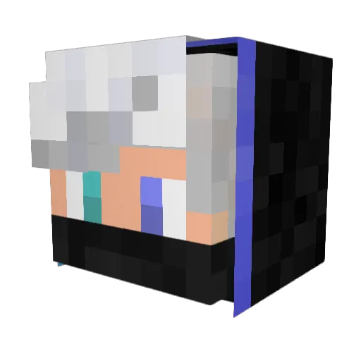 Petisimon Minecraft avatar head, 3D render