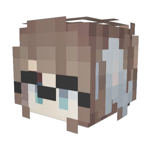 PetitMaple Minecraft avatar head, 3D render
