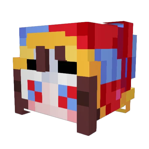 PetitPlouc Minecraft avatar head, 3D render