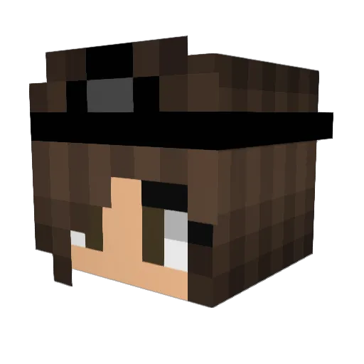 PetitPuh Minecraft avatar head, 3D render
