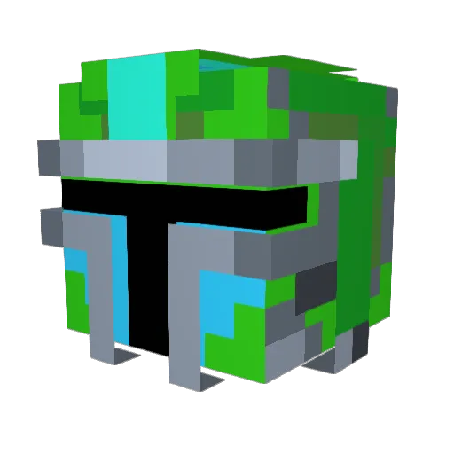 PetitYoda Minecraft avatar head, 3D render
