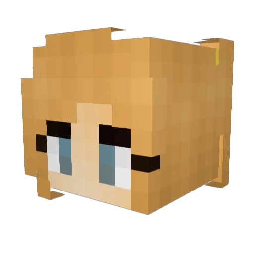 Petit_Blini Minecraft avatar head, 3D render