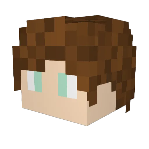 Petit_Jurapower Minecraft avatar head, 3D render
