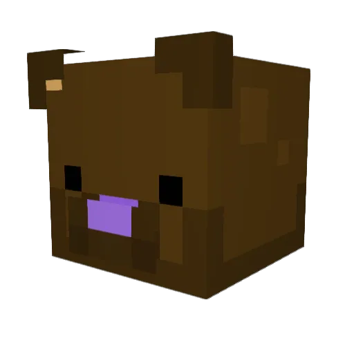 Petitbloc Minecraft avatar head, 3D render