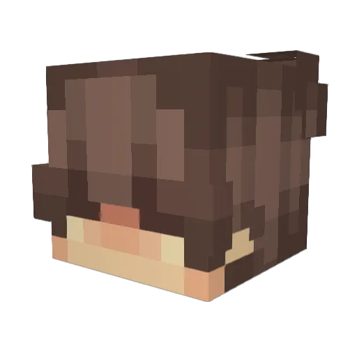 PetiteAsian69 Minecraft avatar head, 3D render