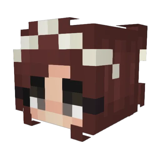 PetiteNoxy Minecraft avatar head, 3D render
