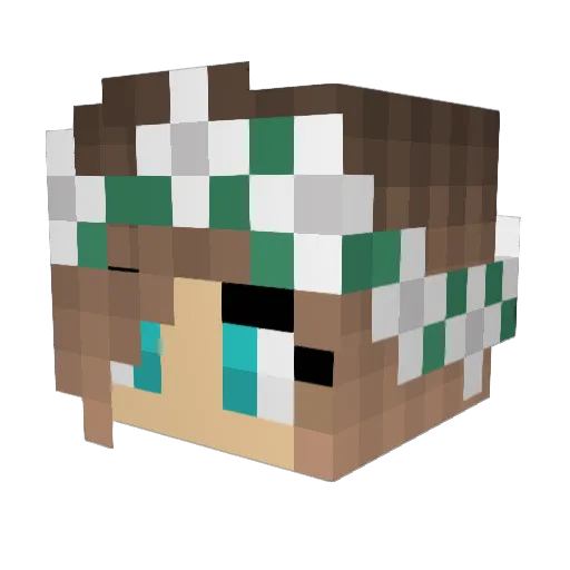 Petite_fluer Minecraft avatar head, 3D render