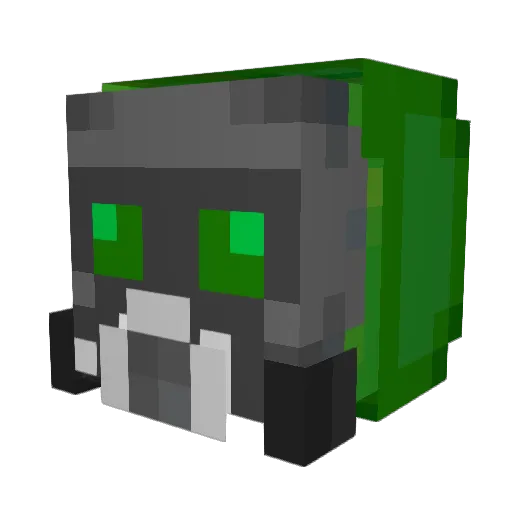 Petitgreen Minecraft avatar head, 3D render
