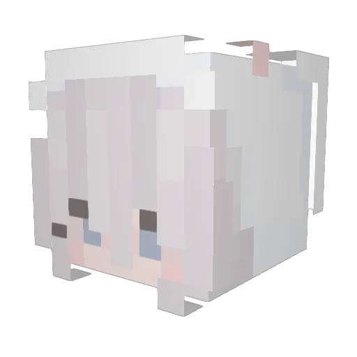 Petithoux Minecraft avatar head, 3D render
