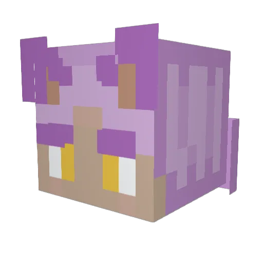 Petorina Minecraft avatar head, 3D render