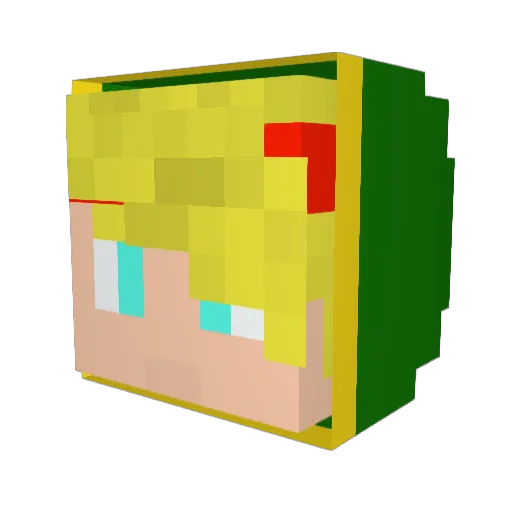 Petpeev Minecraft avatar head, 3D render