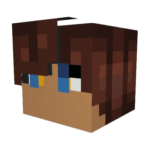 PetrII Minecraft avatar head, 3D render