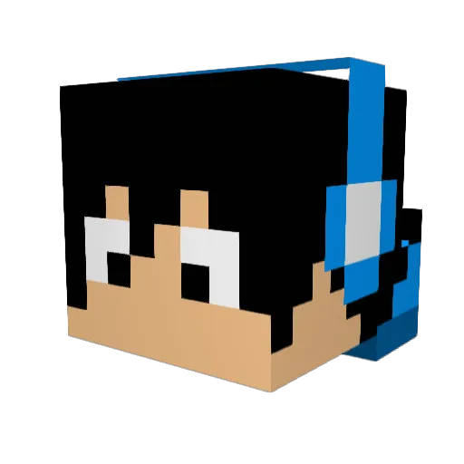 PetrSef Minecraft avatar head, 3D render