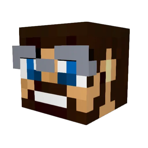 Petr_Nikotin Minecraft avatar head, 3D render