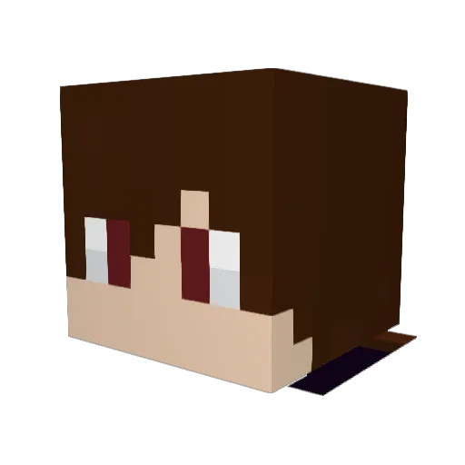 PetraGath Minecraft avatar head, 3D render