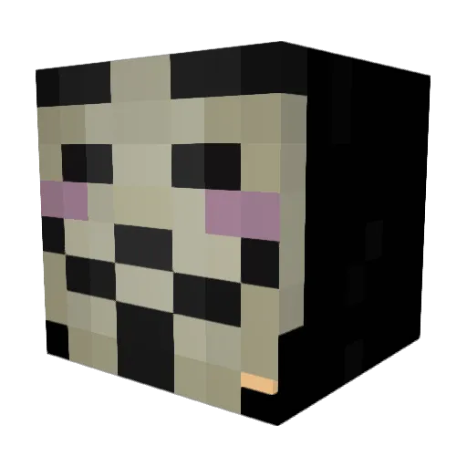 Petrant Minecraft avatar head, 3D render