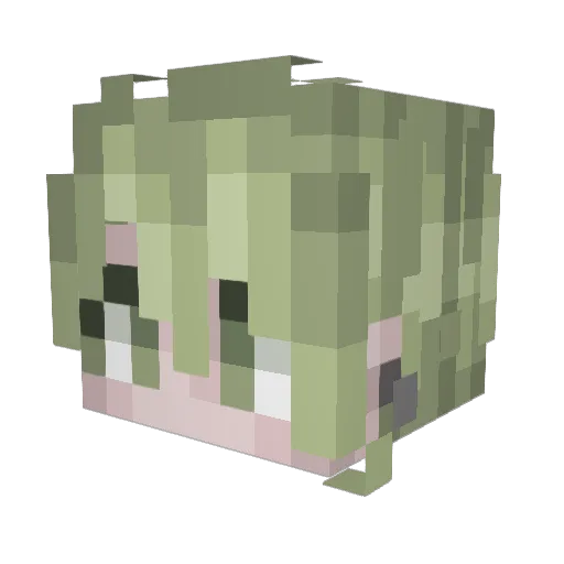 Petratpas Minecraft avatar head, 3D render