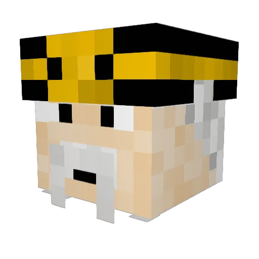 PetrenkoFace Minecraft avatar head, 3D render