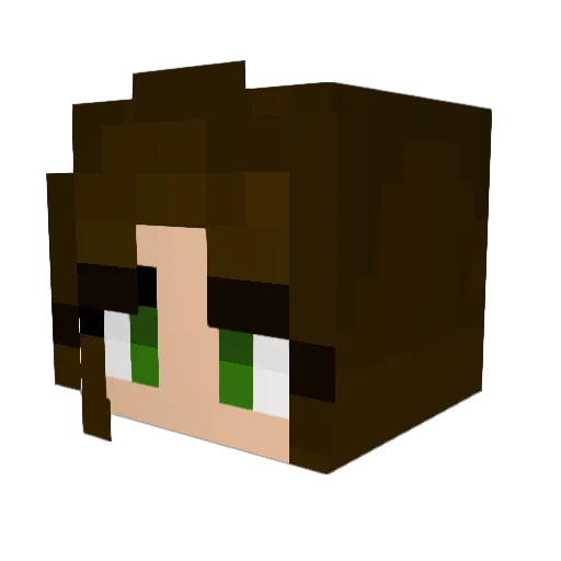 Petrichor3 Minecraft avatar head, 3D render