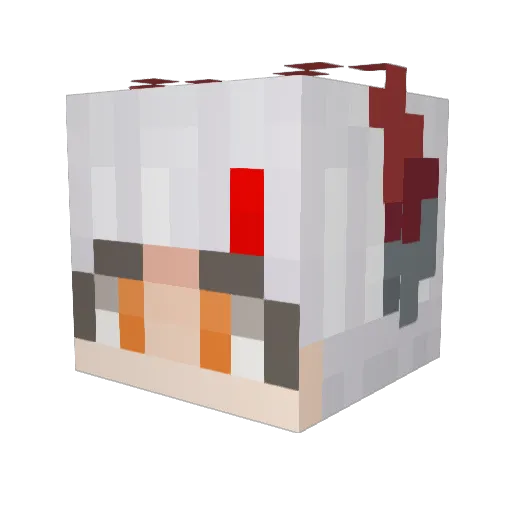 Petrifly Minecraft avatar head, 3D render