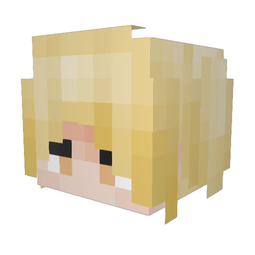 Petrithor Minecraft avatar head, 3D render