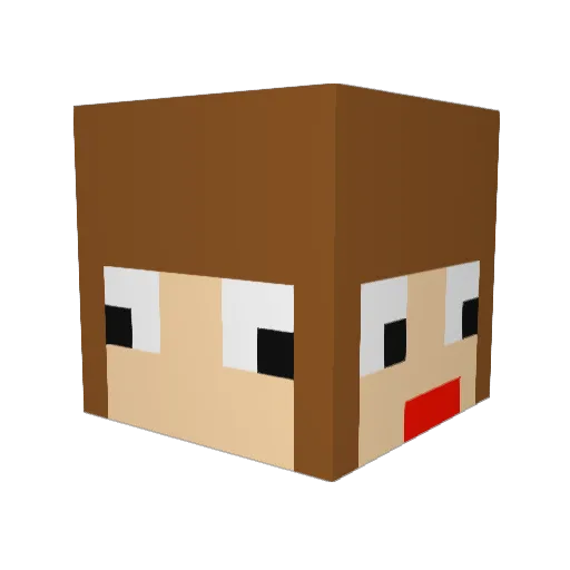 Petrizzss Minecraft avatar head, 3D render