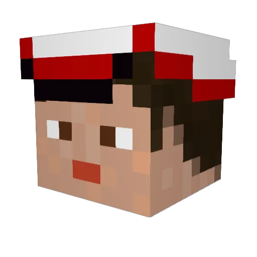 Petrolom Minecraft avatar head, 3D render