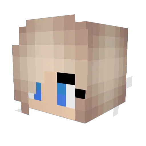 Petroushka Minecraft avatar head, 3D render
